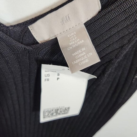 H&M Rib-knit Tank Top in Black - Size Small - Picture 6 of 7